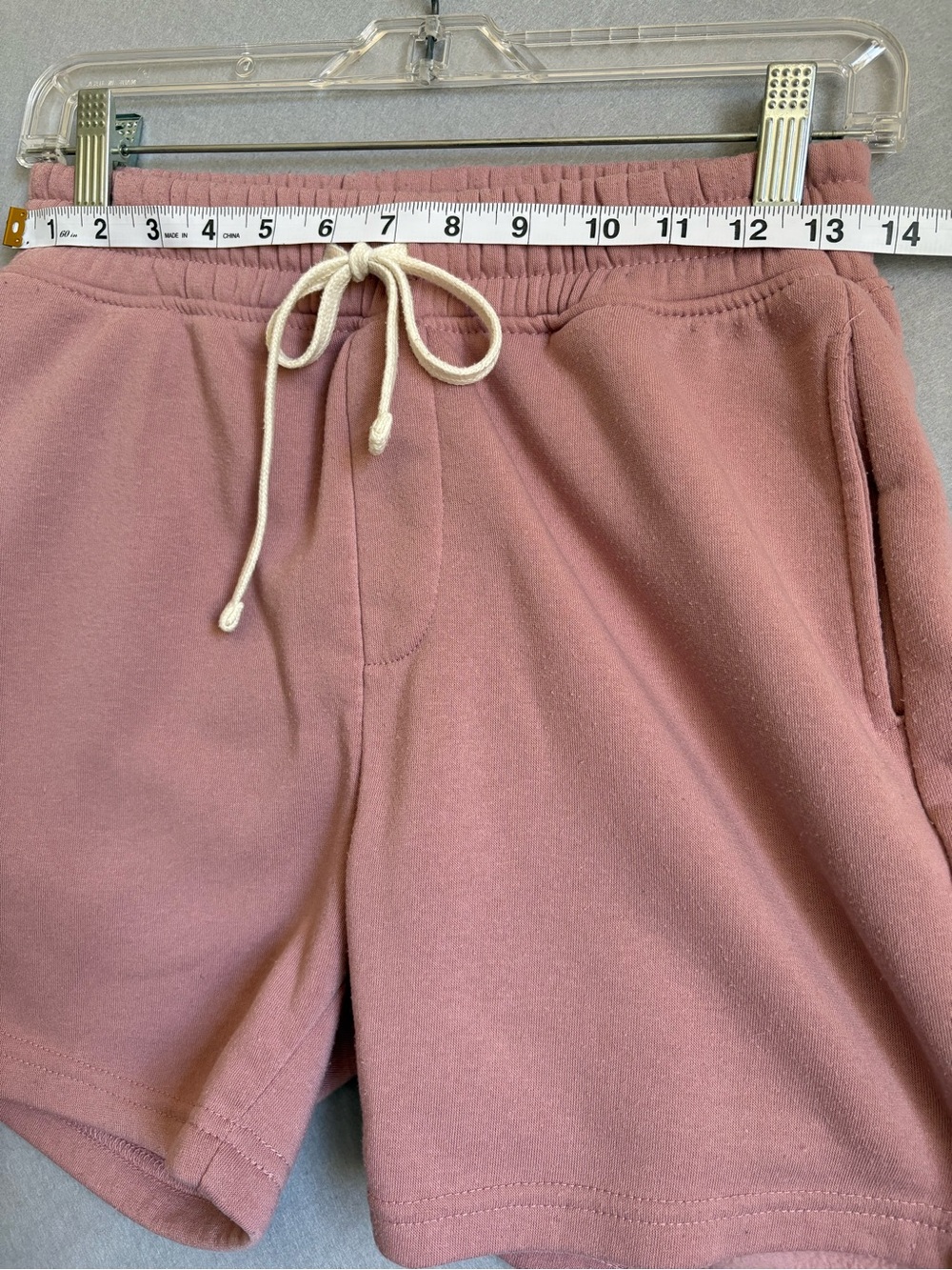 Brooklyn Cloth Co. Dusty Rose Drawstring 5” Lounge Core Fleece Shorts sz S - Picture 3 of 9